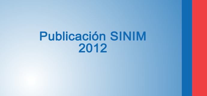 Publicaci�n SINIM 2012